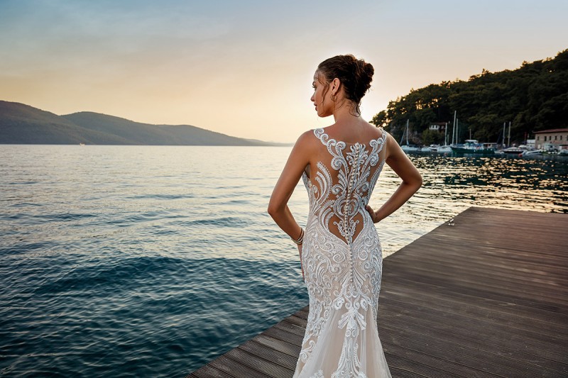 eddy k new arrival mermaid dresses full lace appliqued bridal gowns v neck country boho beach wedding dress