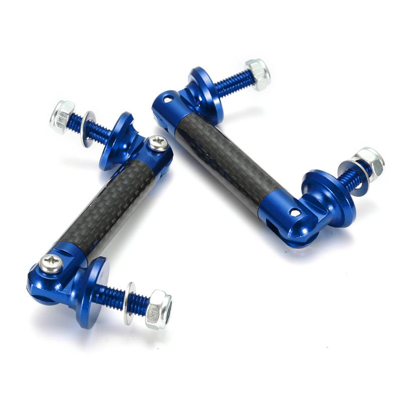 2Pcs/set 75mm Universal Carbon Fiber Adjustable Front Rear Wind Splitter Car Bumper Protector Rod Support
