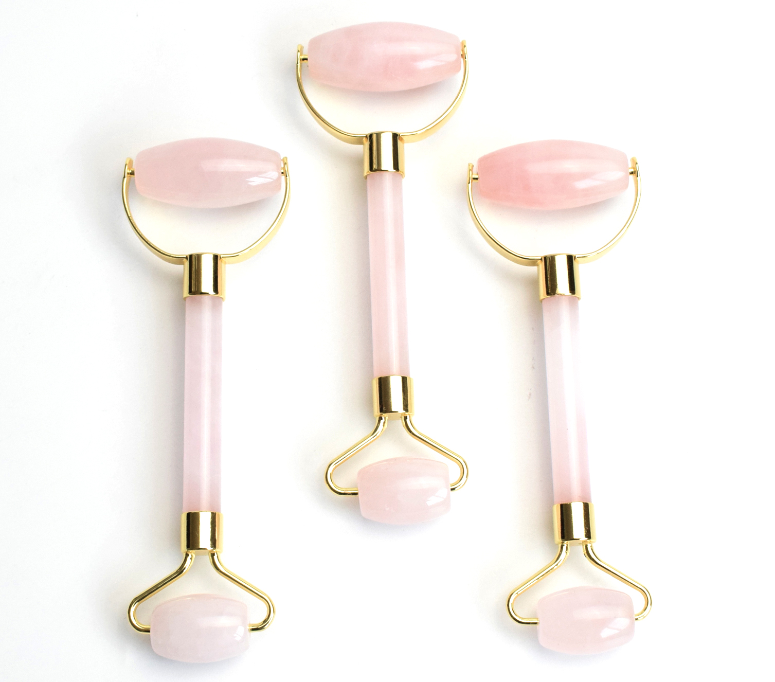 Natural Chakra Rose Quartz Massage Stone Carved Reiki Crystal Healing Gua Sha Beauty Roller Facial Massor Stick