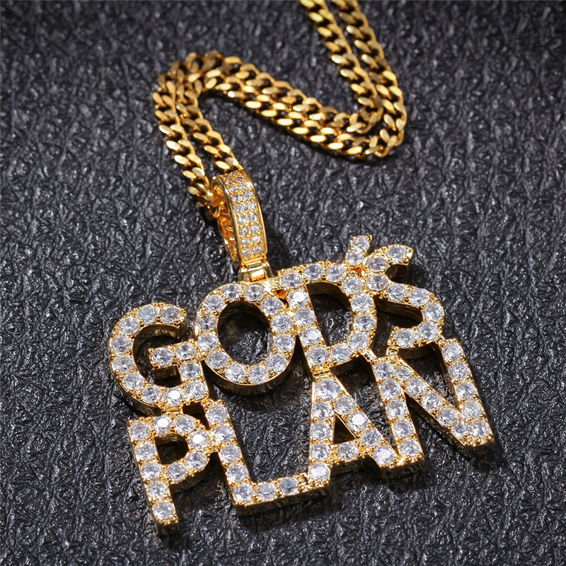 Gold Silver Plated 2Rows Letter Gods Plan Pendant Necklace with Rope Chain Mens Women Hip Hop Jewelry Gift
Gold Silver Plated 2Rows Letter Gods Plan Pendant Necklace with Rope Chain Mens Women Hip Hop Jewelry Gift
