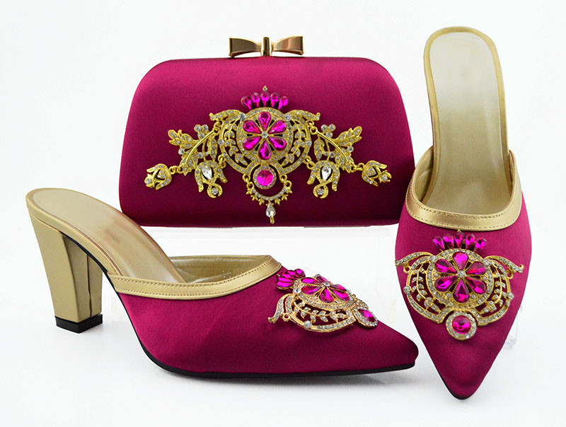 most popular magenta women dress shoes match handbag set with rhinestone and metal decoration african pumps and bag qsl009,heel 9cm, Black
most popular magenta women dress shoes match handbag set with rhinestone and metal decoration african pumps and bag qsl009,heel 9cm, Black