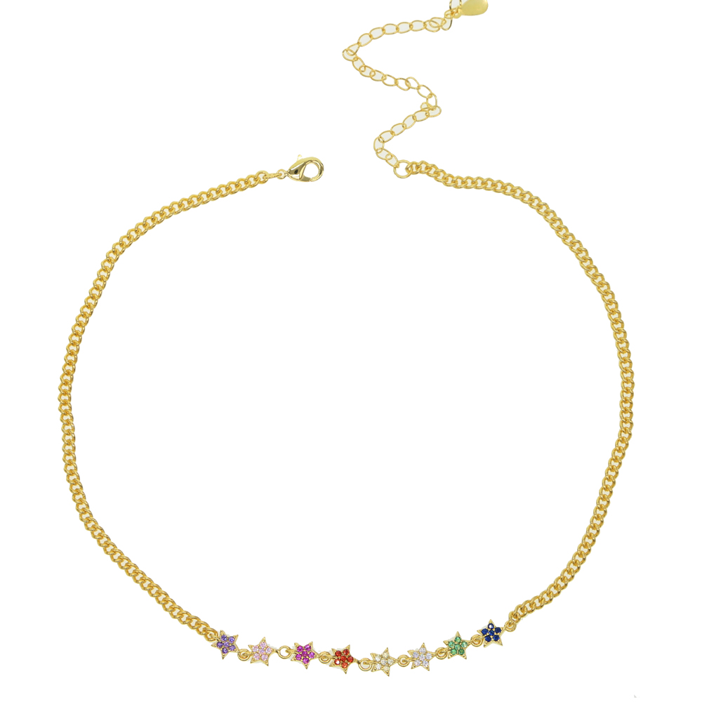 Starry Elegance: Gold Plated k Chain Necklace, the Perfect 2024 Christmas Gift for Women