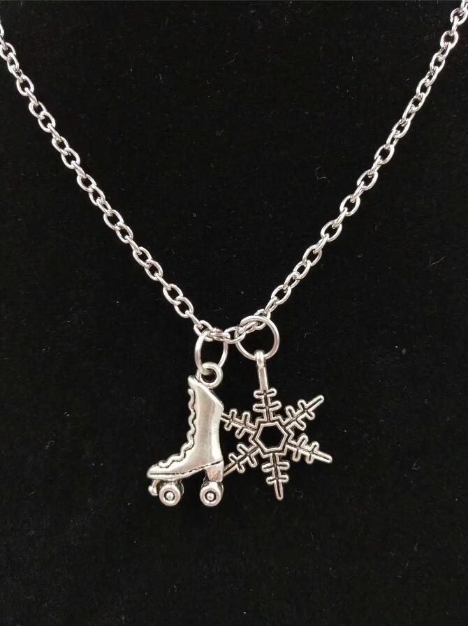 HOT 5PCS/LOT Antique Silver Beautiful Snowflake skates Pendants & Necklaces Charm Fashion Women Jewelry Holiday Charms Jewelry Gift - 100
HOT 5PCS/LOT Antique Silver Beautiful Snowflake skates Pendants & Necklaces Charm Fashion Women Jewelry Holiday Charms Jewelry Gift - 100
