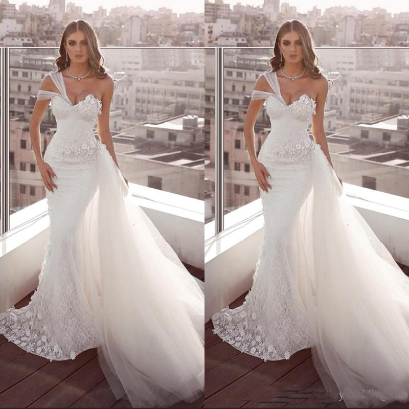 Plus Size Lace Wedding Dresses Mermaid One Shoulder Backless Bridal Gowns With Tulle Train Beach Garden Vestido De Noiva, Black
Plus Size Lace Wedding Dresses Mermaid One Shoulder Backless Bridal Gowns With Tulle Train Beach Garden Vestido De Noiva, Black