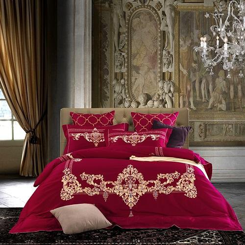 J3 Green Red Color Oriental Embroidered Wedding Bedding set King Queen size Silky Egyptian Cotton Duvet cover Bed sheet set, Color 2
J3 Green Red Color Oriental Embroidered Wedding Bedding set King Queen size Silky Egyptian Cotton Duvet cover Bed sheet set, Color 2
