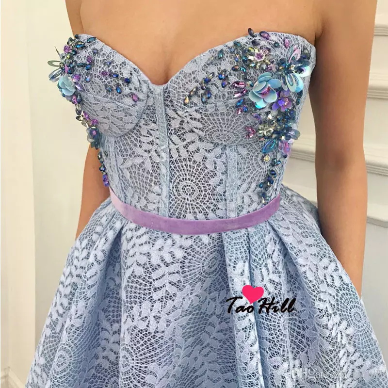 Zuhair Murad Evening Dresses Sweetheart Lace Appliques Crystal Beaded Belt Elegant Prom Dress Custom Made Plus Size Formal Party Gowns