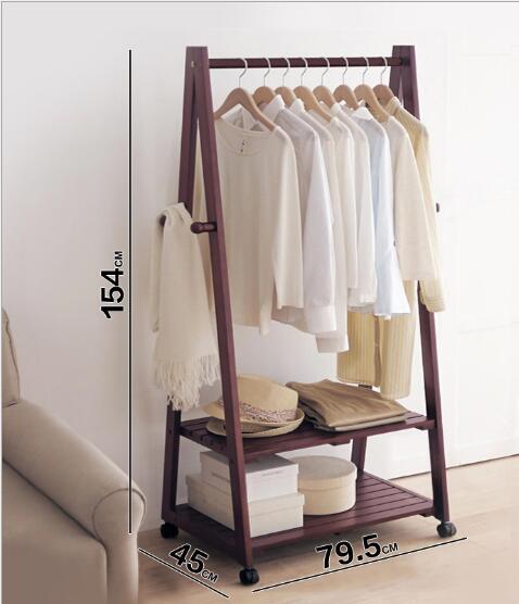 Solid wood floor hanger Bedroom Furniture 16 style to choose Simple Cloth Hat Hangers Wooden rack