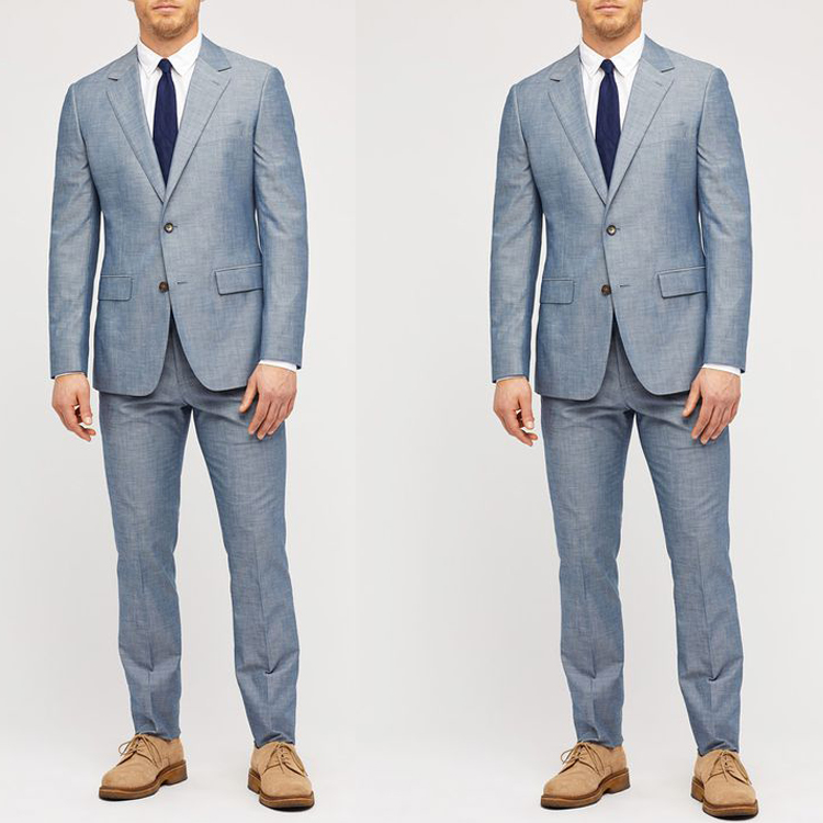 2019 Latest Fashion Wedding Tuxedos Two Button Peaked Lapel Groom Wear Formal Business Men Blazer Suits