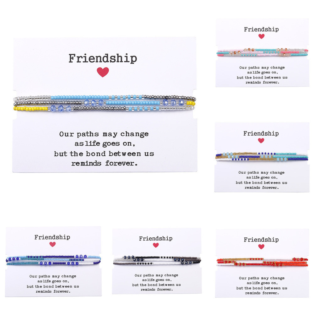 Jewelry Gift Retro Ornaments Friendship Card Bracelet Multi-storey Manual Weave Glass Measly Bracelet Hand Decorate Women For Women Girls
Jewelry Gift Retro Ornaments Friendship Card Bracelet Multi-storey Manual Weave Glass Measly Bracelet Hand Decorate Women For Women Girls