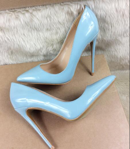 Hot Sale-New Classic Women Shoes Pumps Light Blue Patent Leather 12cm Pointed Toes High-heeled Shoes Sexy Thin-heeled Women's Dress Shoes, Heel 8cm
Hot Sale-New Classic Women Shoes Pumps Light Blue Patent Leather 12cm Pointed Toes High-heeled Shoes Sexy Thin-heeled Women's Dress Shoes, Heel 8cm