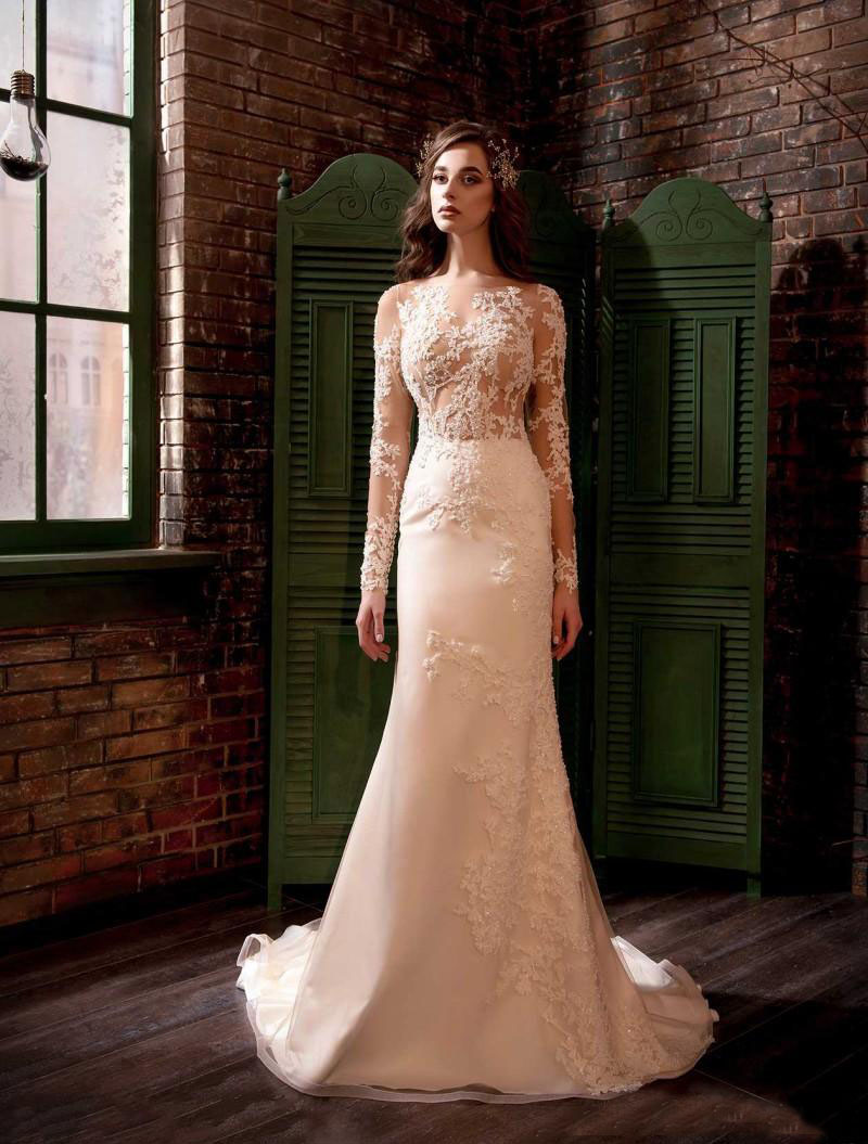 Modest Wedding Dresses With Long Sleeves Bohemian Lace Mermaid Bridal Gowns 2019 Country Wedding Dresses abiti da sposa