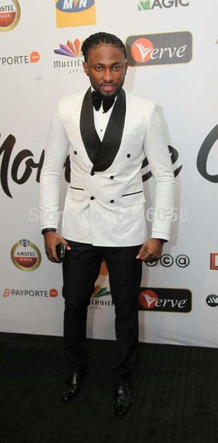 2016 New Fashion White Jacket Black Pants Double Breasted Men's Wedding Suits Party Prom Tuxedo Groomsmen Suits Groom Tuxedos, As picture
2016 New Fashion White Jacket Black Pants Double Breasted Men's Wedding Suits Party Prom Tuxedo Groomsmen Suits Groom Tuxedos, As picture