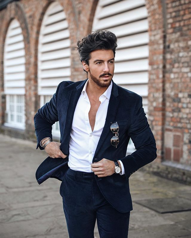 2020 Velvet Mens Suits Two Piece Tweed Suit Herringbone Peaked Lapel Custom Made Groom Tuxedos Wedding Prom Dress Jacket Pants