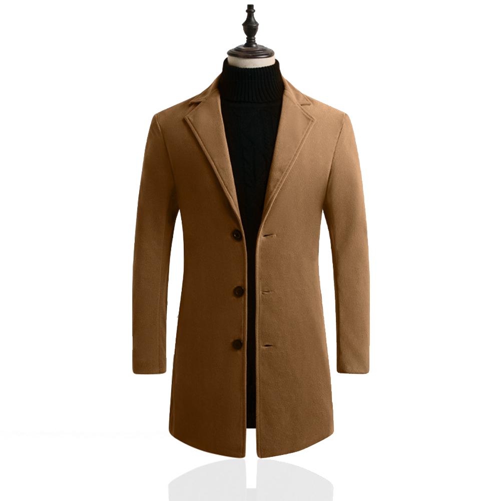 MISSKY New Winter Men Slim Single-breasted Woolen Coat V-Neck Solid Color Lapel Over Size Middle Long Overcoat Male Tops, Black
MISSKY New Winter Men Slim Single-breasted Woolen Coat V-Neck Solid Color Lapel Over Size Middle Long Overcoat Male Tops, Black