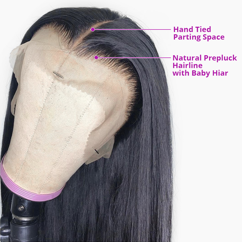 HD Lace Front Human Hair Wigs Straight Pre Plucked Hairline 150% Peruvian Long brazilian Hairs 360 diva1