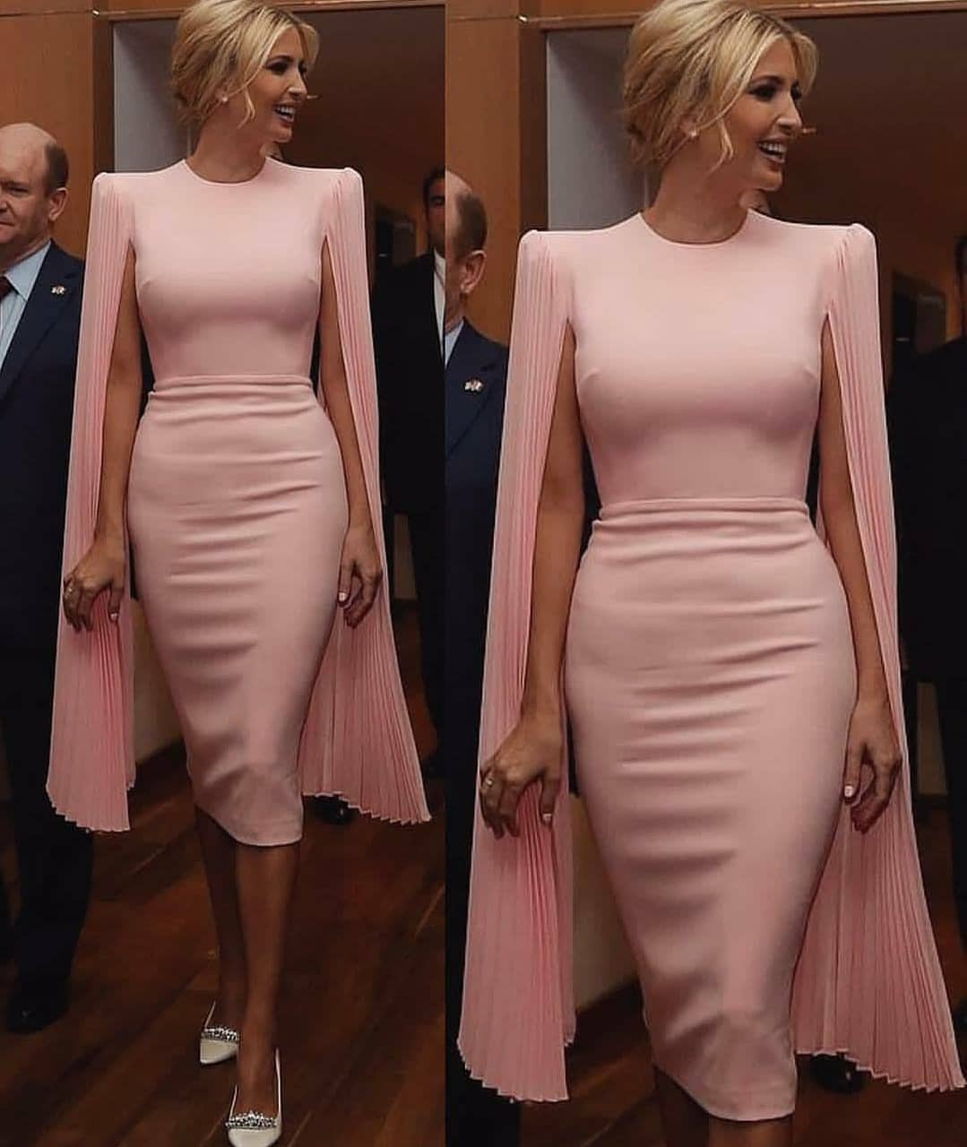 Sale Long Hot Sleeves Short Evening Dresses Jewel Neck Sheath Light Pink Prom Gown Knee Length Satin Formal Dress 6660306