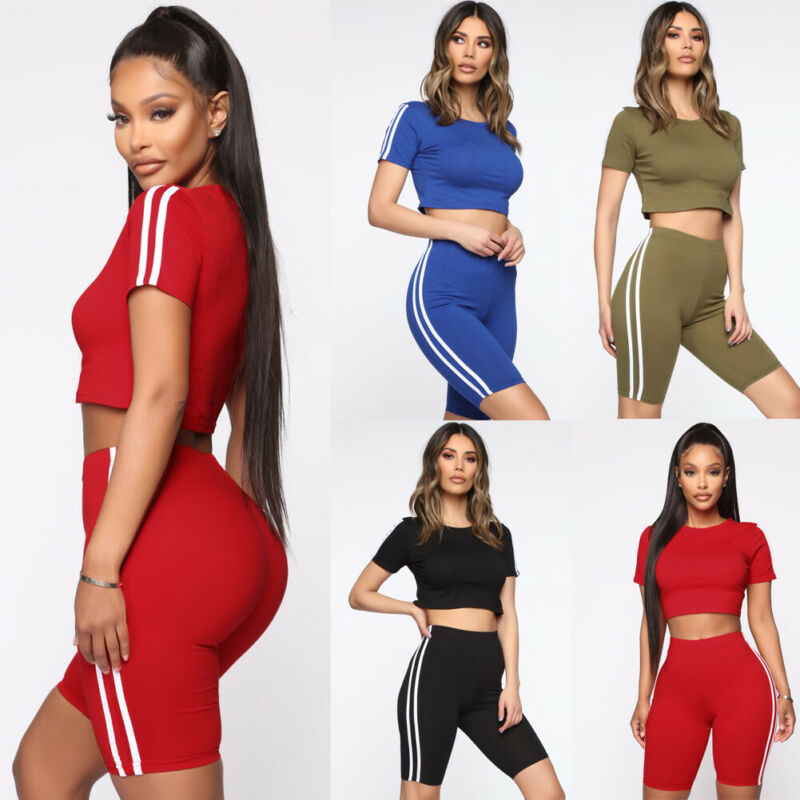 Women' 2 PCS Shorts Set Casual Crop Pants T-shirts Set Striping Tracksuit Sport Women Ladies Sport Casual Vacation New, Army green
Women' 2 PCS Shorts Set Casual Crop Pants T-shirts Set Striping Tracksuit Sport Women Ladies Sport Casual Vacation New, Army green
