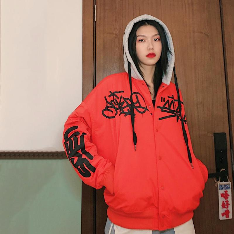 Tooling Street cotton fashion brand 2019 new Korean loose trend winter thickened jacket with Cotton Hooded jackets coat coats, Black
Tooling Street cotton fashion brand 2019 new Korean loose trend winter thickened jacket with Cotton Hooded jackets coat coats, Black