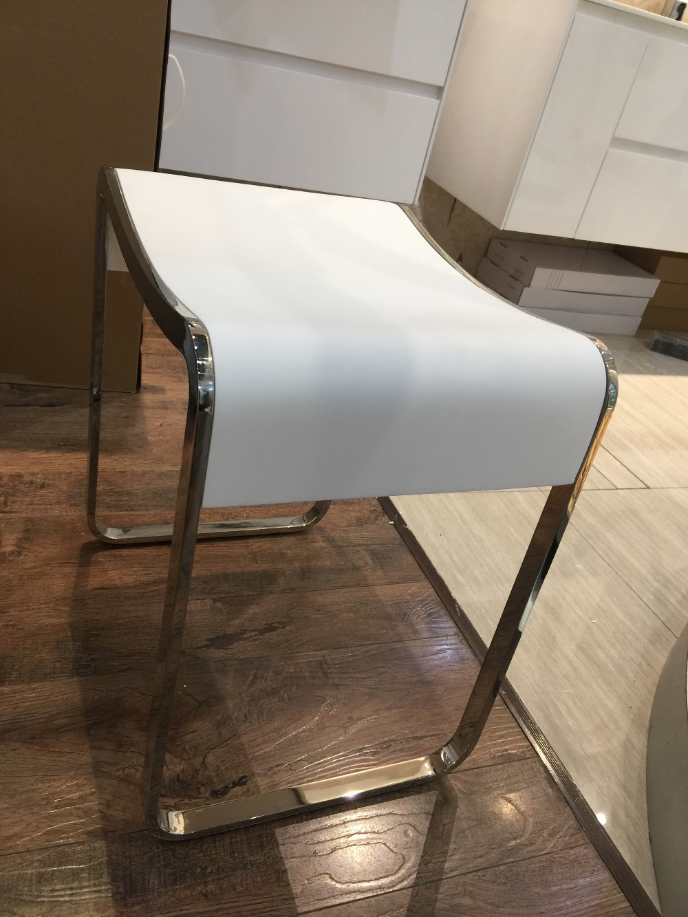 Solid Surface Stone Furniture Stool Bench Chair Bathroom Steam Shower Seat 16 x 12 inch SW140