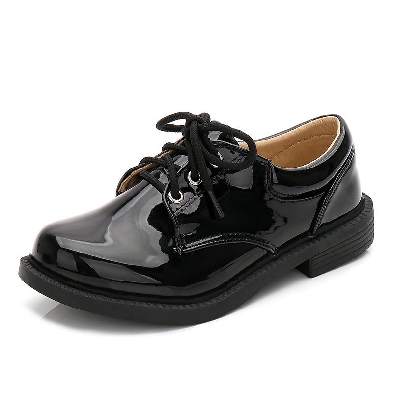 New Boys shoes black patent leather shoes British wind 2019 new primary and secondary school boys children show