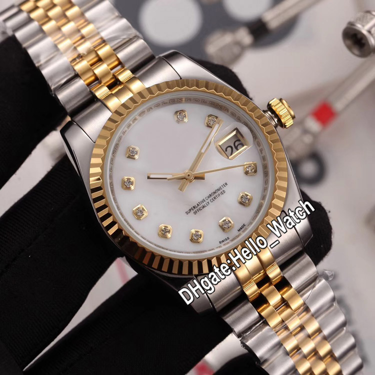 New Date 36mm m126233-0023 126233 Pearl Shell Diamond Dial Automatic Mens Watch Two Tone Yello Gold Steel Band Unisex Watches Hello_watch, Custom waterproof service
New Date 36mm m126233-0023 126233 Pearl Shell Diamond Dial Automatic Mens Watch Two Tone Yello Gold Steel Band Unisex Watches Hello_watch, Custom waterproof service