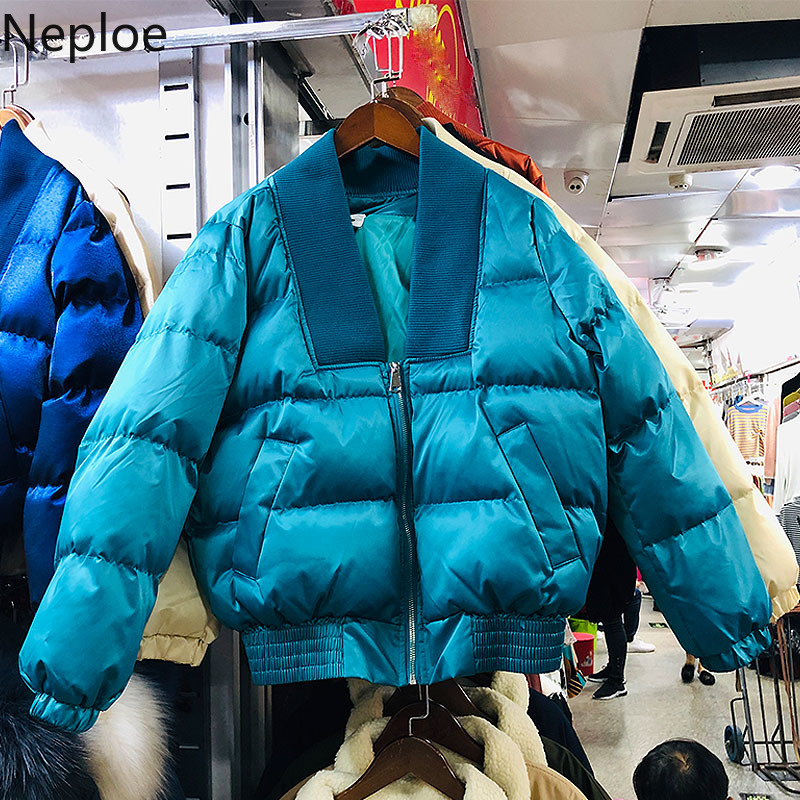 Neploe 2019 Winter Korean Parkas Glossy Long Sleeve V-neck Jacket Zipper Snow Warm Coat New Fashion Solid Causal Outerwear 56038, Black
Neploe 2019 Winter Korean Parkas Glossy Long Sleeve V-neck Jacket Zipper Snow Warm Coat New Fashion Solid Causal Outerwear 56038, Black