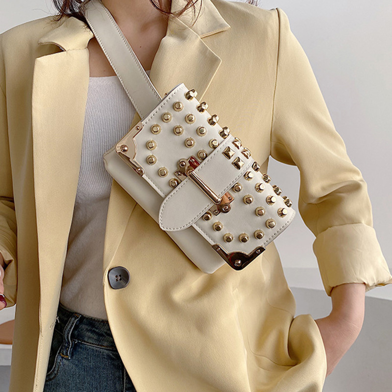 Mododiino Rivet Chest Bag Waist Women Chains Crossbody Bag PU Leather Fanny Pack Lady Flap Belt Waist Pouch DNV1353, Beige
Mododiino Rivet Chest Bag Waist Women Chains Crossbody Bag PU Leather Fanny Pack Lady Flap Belt Waist Pouch DNV1353, Beige