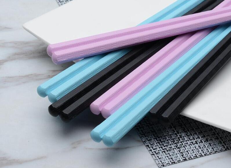 200pair sushi chopsticks Reusable Japanese Non-Slip Hashi chop sticks glass fiber black blue pink chopstick