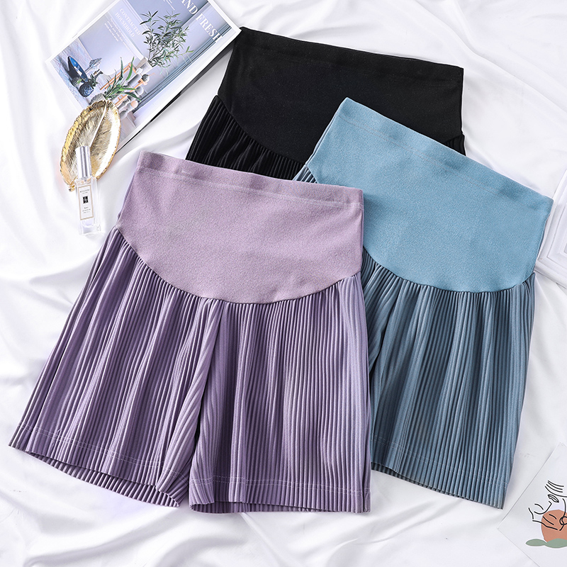 581# Summer Pleated Maternity Shorts High Waist Belly Wide Leg Loose Shorts Clothes for Pregnant Women Pregnancy Sleep Home Wear, Purple
581# Summer Pleated Maternity Shorts High Waist Belly Wide Leg Loose Shorts Clothes for Pregnant Women Pregnancy Sleep Home Wear, Purple