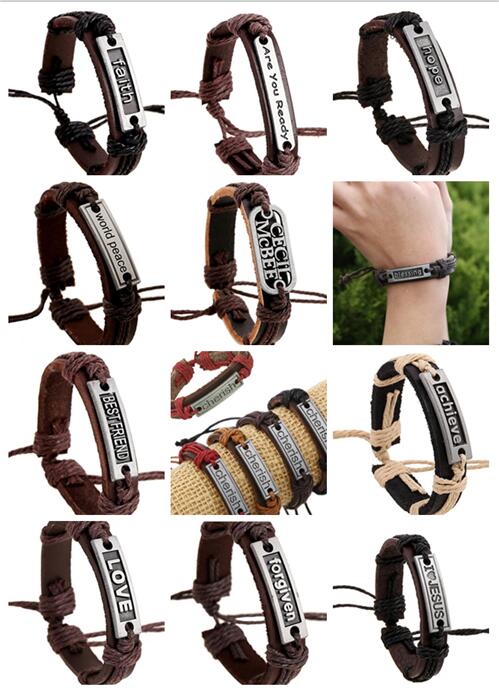 genuine leather bracelet men woman love silence achieve believe forgiven Are you Ready faith hope Worid peace rope adjustable bracelet
genuine leather bracelet men woman love silence achieve believe forgiven Are you Ready faith hope Worid peace rope adjustable bracelet
