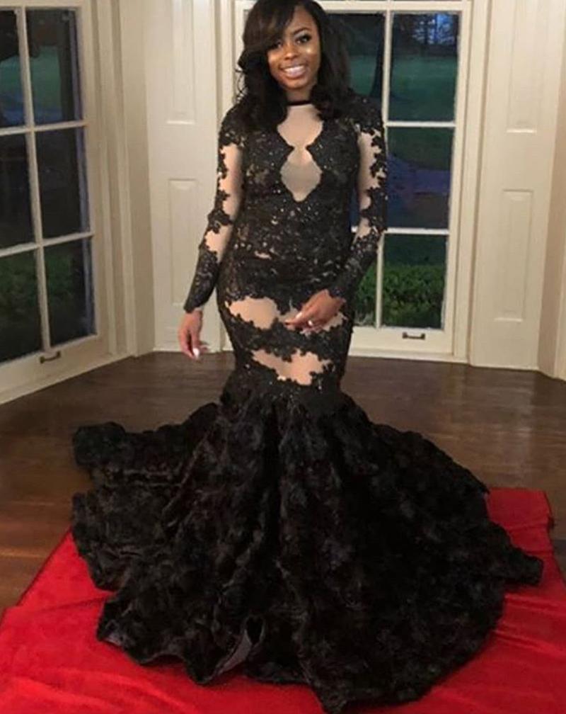 Flowers Mermaid Black Prom Dresses For Black Girls Formal Evening Party Gowns Pageant Dress Long Lace Appliques Custom Made, Brown
Flowers Mermaid Black Prom Dresses For Black Girls Formal Evening Party Gowns Pageant Dress Long Lace Appliques Custom Made, Brown