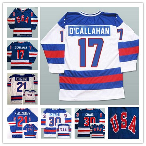 Men's Cheap 1980 USA Hockey 17 Jack Ocallahan 21 Mike Eruzione 30 Jim Craig 1980 Miracle On Ice Hockey Jersyes Stitched Running Shirts, 21-white
Men's Cheap 1980 USA Hockey 17 Jack Ocallahan 21 Mike Eruzione 30 Jim Craig 1980 Miracle On Ice Hockey Jersyes Stitched Running Shirts, 21-white