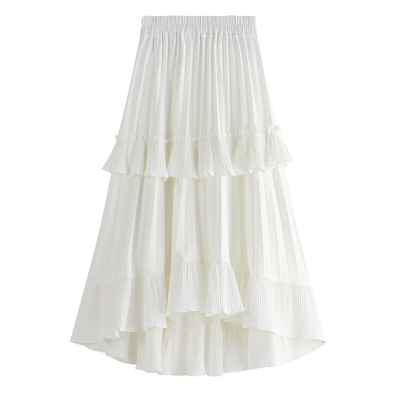 2020 Autumn Short Front Long Back Cake Style Irregular Skirt rokjes dames Women Ladies Ruffles Black White Long Pleated Skirt
2020 Autumn Short Front Long Back Cake Style Irregular Skirt rokjes dames Women Ladies Ruffles Black White Long Pleated Skirt