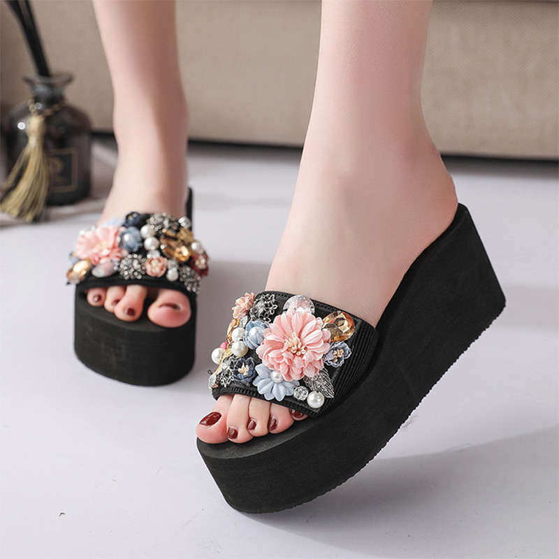 Women Slippers Flowers Beach Shoes Out Side Platform Slipper Floral Woman Platform Shoes Ladies zapatos mujer Slides N7070, Pink
Women Slippers Flowers Beach Shoes Out Side Platform Slipper Floral Woman Platform Shoes Ladies zapatos mujer Slides N7070, Pink