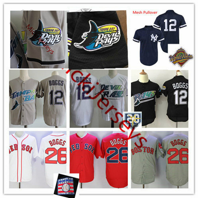 Mens 1998 Black Mesh #12 Wade Boggs Jersey stitched white grey Red #26 Wade Boggs Jersey S-3XL
Mens 1998 Black Mesh #12 Wade Boggs Jersey stitched white grey Red #26 Wade Boggs Jersey S-3XL
