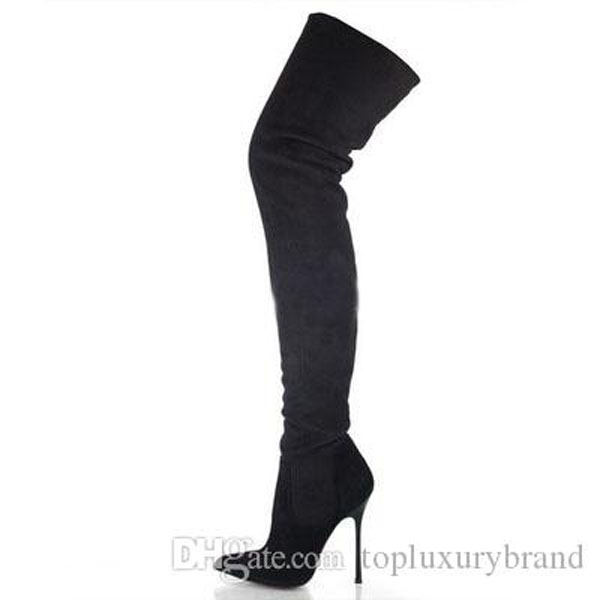 Sexy Lady Long Boots Red Bottom Booties Soft Suede Velvets Gazolina Suede Boots Black platform heels Red Soles Over knee Boots black
Sexy Lady Long Boots Red Bottom Booties Soft Suede Velvets Gazolina Suede Boots Black platform heels Red Soles Over knee Boots black