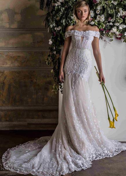 limor rosen mermaid wedding dresses off shoulder lace bridal gowns backless sweep train boho wedding dress