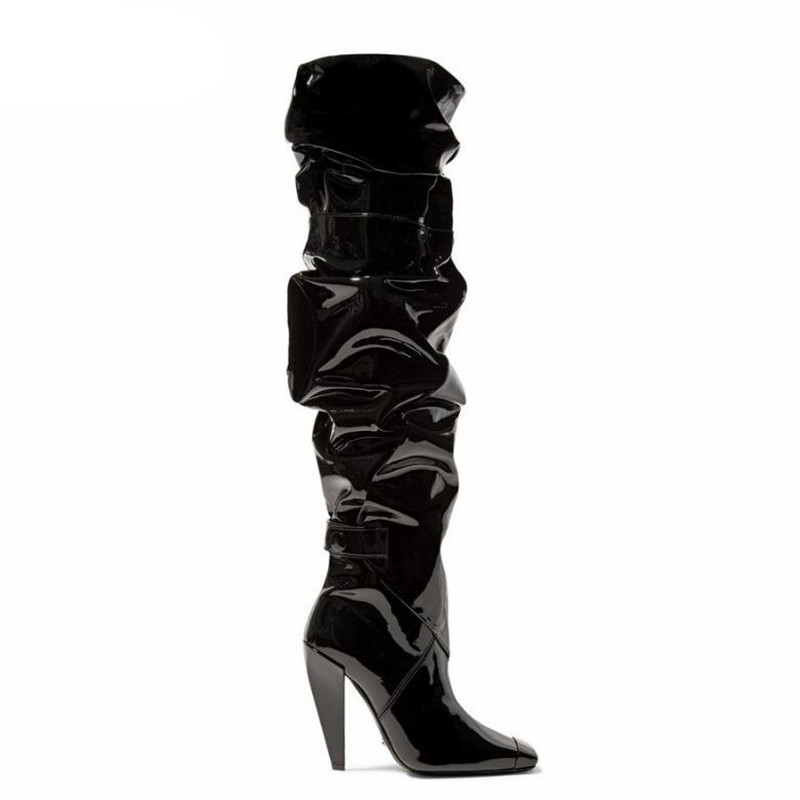 High Quality sexy show Women's Boots Pumps 11CM Square heel Nightclub Fashion Stage performance, Black
High Quality sexy show Women's Boots Pumps 11CM Square heel Nightclub Fashion Stage performance, Black