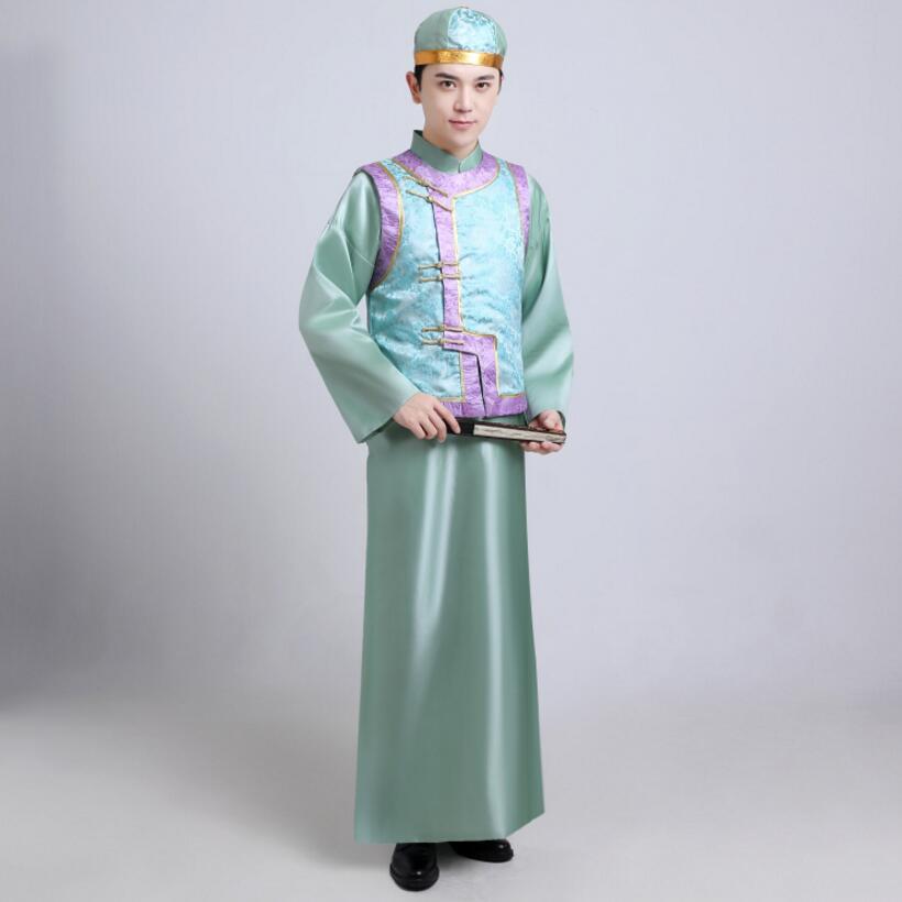 Chinese Traditional men Costume Ancient Prince Cosplay garment Qing Dynasty robe male Ethnic Clothing cheongsam Folk Clothes