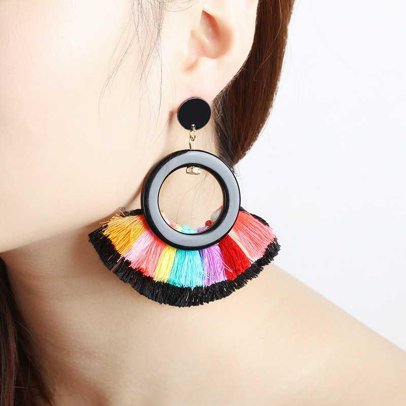 Dangle & Chandelier Peixin European And American Temperament Size Circle Color Boho Fan-shaped Tassel Earrings
Dangle & Chandelier Peixin European And American Temperament Size Circle Color Boho Fan-shaped Tassel Earrings