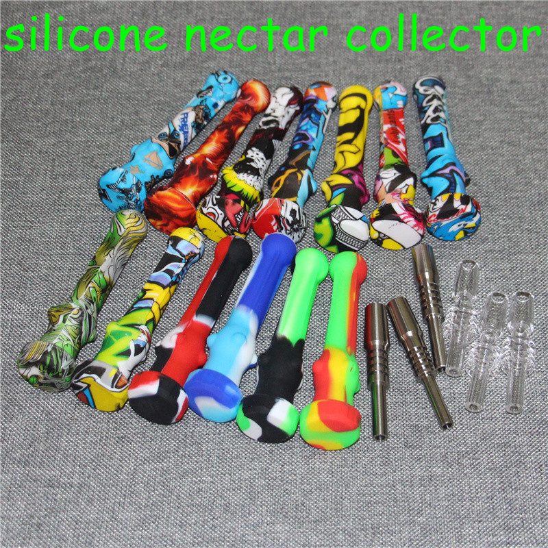 14mm Silicone Nectar Collector kit with Titanium Quartz Tips Concentrate nectar collector mini silicone tobacco pipes for oil rig glass bong
14mm Silicone Nectar Collector kit with Titanium Quartz Tips Concentrate nectar collector mini silicone tobacco pipes for oil rig glass bong