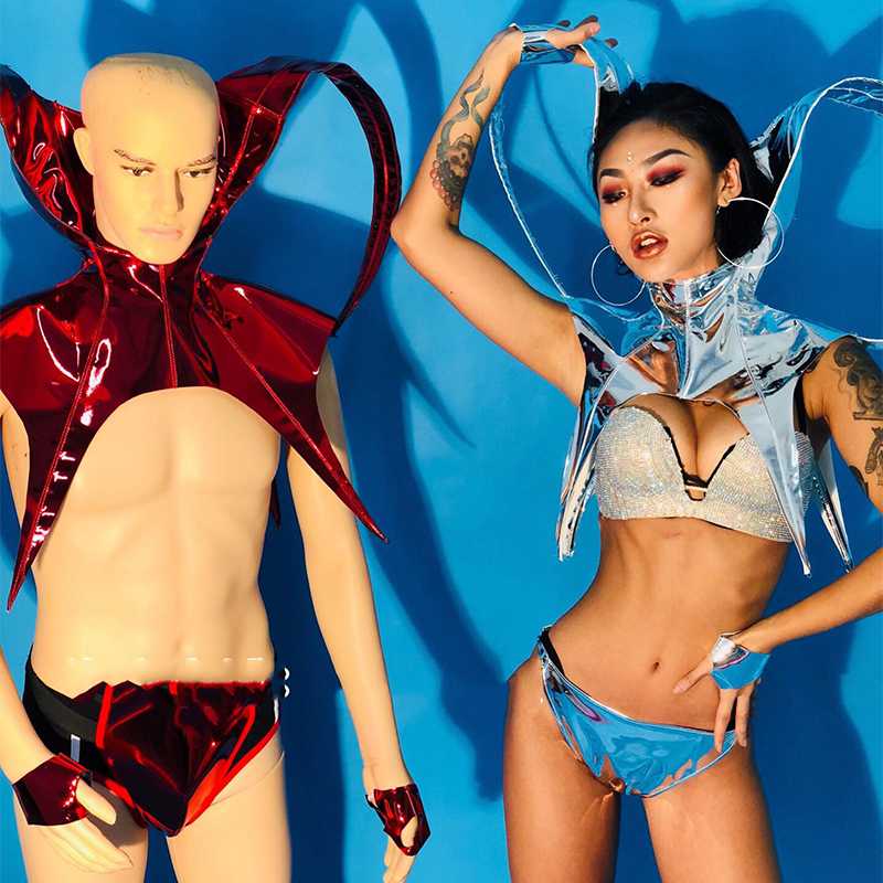 Nightclub Bar Party Split Suit Female Singer Dj Ds Dance Team Gogo Costume Men Festival Outfit Pole Performance Clothing DN5589, As picture 
Nightclub Bar Party Split Suit Female Singer Dj Ds Dance Team Gogo Costume Men Festival Outfit Pole Performance Clothing DN5589, As picture