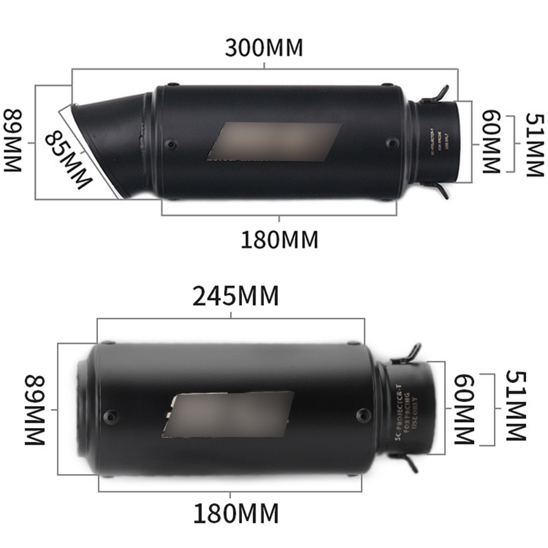 2025 new 51MM 60MM Universal Motorcycle Muffler carbon fiber Escape Exhaust DB killer Dirt Bike Scooter For SC Project bws PCX8237508 Free s