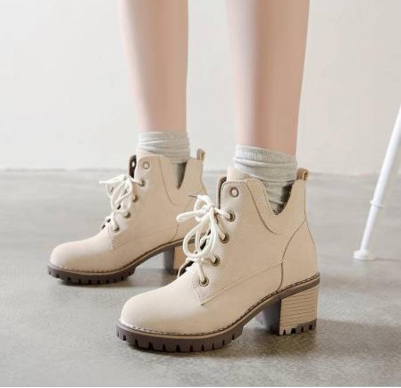 US4-11 Womens Ankle Boots Lace Up Block High Heel Punk Motorcycle Oxfords Shoes Black Brown Beige Warm Winter Plus Size
US4-11 Womens Ankle Boots Lace Up Block High Heel Punk Motorcycle Oxfords Shoes Black Brown Beige Warm Winter Plus Size