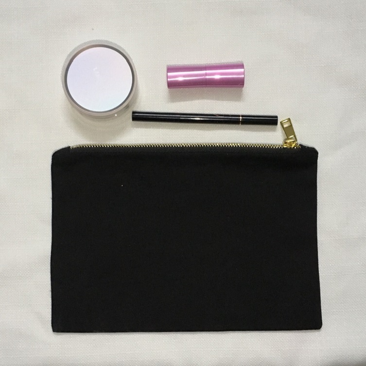 Black cosmetic bag 10 oz canvas blank makeup pouch black toiletry bag gold metal zipper pouch for Vinyl
Black cosmetic bag 10 oz canvas blank makeup pouch black toiletry bag gold metal zipper pouch for Vinyl