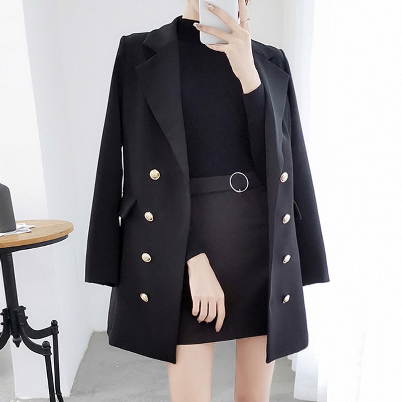 Autumn Spring Suit Blazer Women 2019 New Casual Double Breasted Pocket Women Long Jackets Elegant Oversized 5XL Blazer Outerwear, Black
Autumn Spring Suit Blazer Women 2019 New Casual Double Breasted Pocket Women Long Jackets Elegant Oversized 5XL Blazer Outerwear, Black