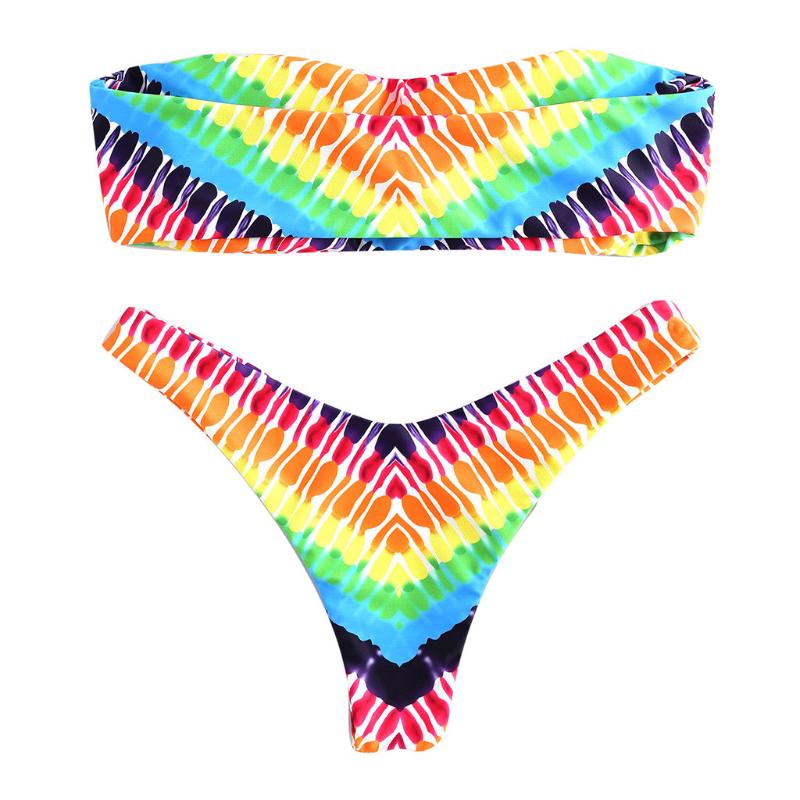 bikinis 2020 mujer Women' Digital Double-sided Printing Rainbow Tube Top Split Swimsuit Bikini bathing suit
bikinis 2020 mujer Women' Digital Double-sided Printing Rainbow Tube Top Split Swimsuit Bikini bathing suit