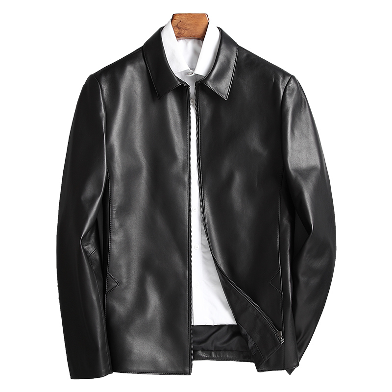 PTSLAN 2019 Men Genuine Leather Jacket Real Lambskin Jackets Natural Sheepskin Coat Classic, Black
PTSLAN 2019 Men Genuine Leather Jacket Real Lambskin Jackets Natural Sheepskin Coat Classic, Black