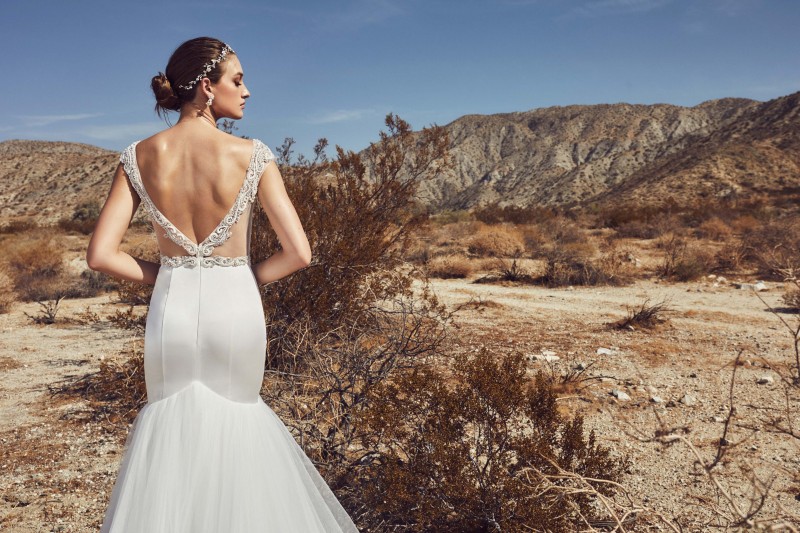 calla blanche mermaid wedding dresses v neck satin bridal gowns sleeveless backless crystal beach boho wedding dress custom