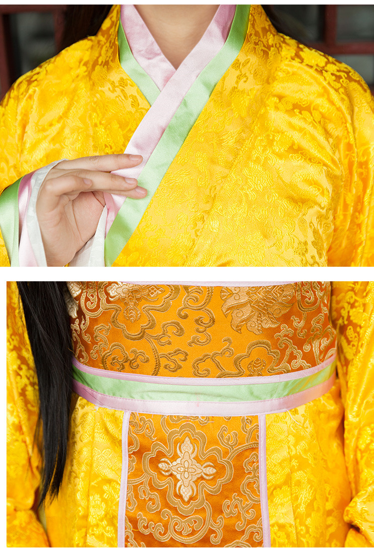 Studio Work Film TV ancient costume Legend Stars Same Item Hanfu Cosplay female Chinese Hanfu costume yellow White tailed Outfit